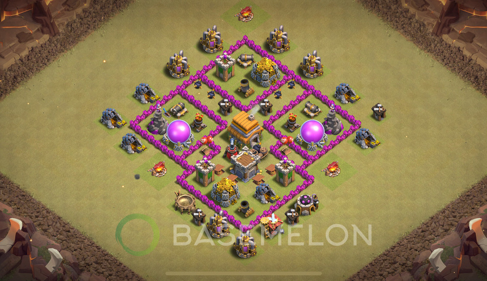 Town Hall Level 6 War Base Design 2024, Anti 3 Stars, Anti Everything, Layout #970