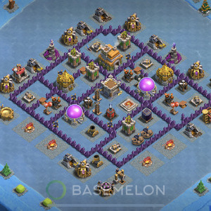 Town Hall Level 7 Farm Base Design, Hybrid, Layout #101