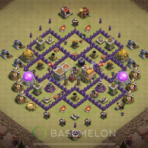 Town Hall Level 7 War Base Design, Anti 2 Stars, Anti Everything, Layout #106