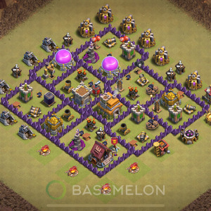Town Hall Level 7 War Base Design 2025, Max Levels, Anti Everything, Layout #1089
