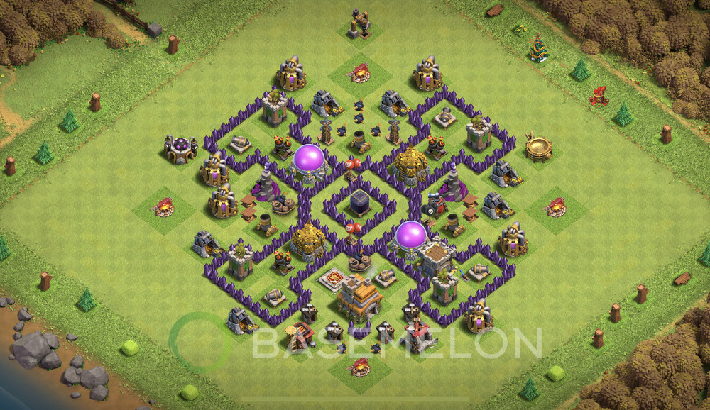 Town Hall Level 7 Farm Base Design 2024, Max Levels, Layout #1097