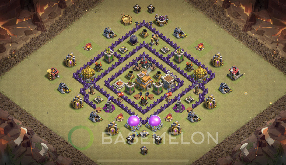 Town Hall Level 7 War Base Design 2024, Anti 3 Stars, Anti Everything, Layout #1106