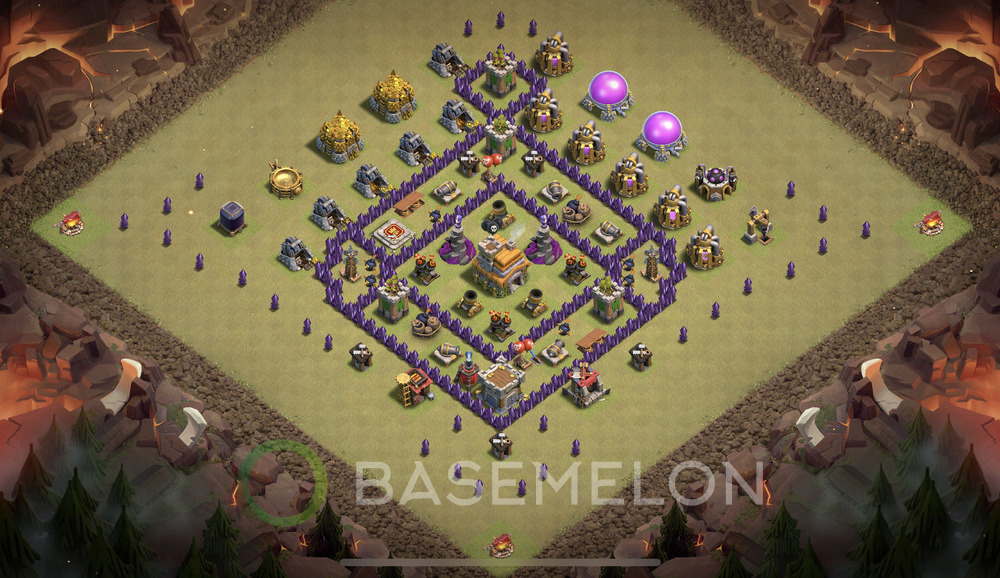 Town Hall Level 7 War Base Design 2025, Max Levels, Anti Everything, Layout #1115