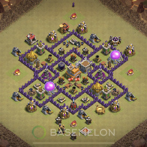 Town Hall Level 7 War Base Design 2025, Anti 2 Stars, Anti Everything, Layout #1257