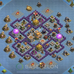 Town Hall Level 7 Farm Base Design 2025, Anti 3 Stars, Layout #1258