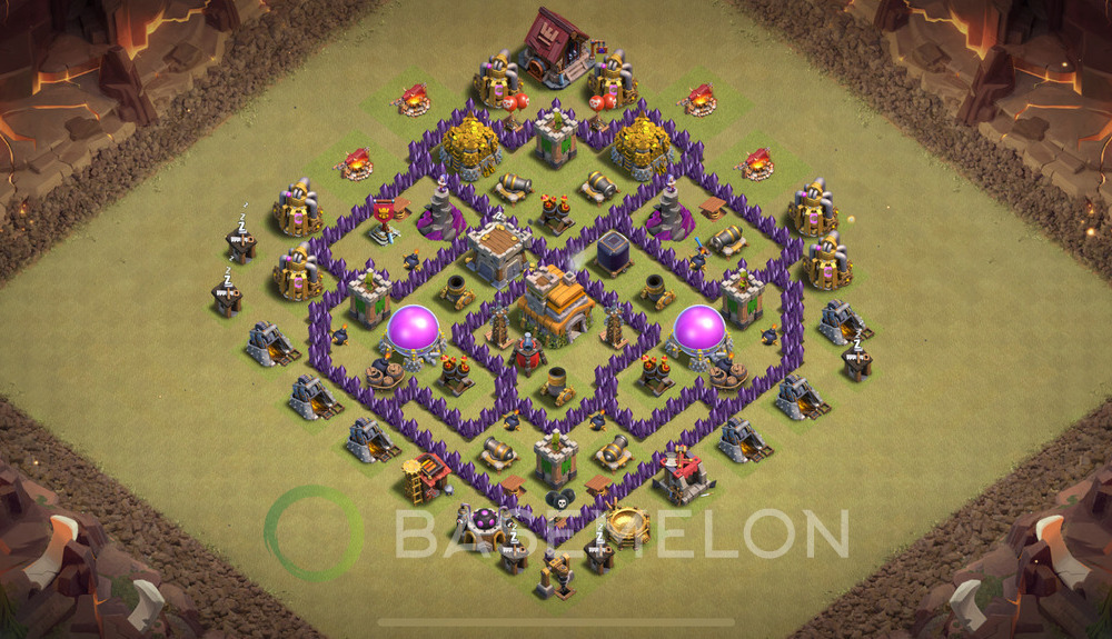 Town Hall Level 7 War Base Design 2025, Anti 3 Stars, Anti Everything, Layout #1265