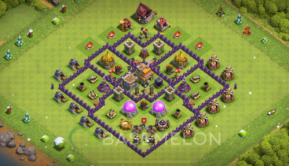 Town Hall Level 7 Farm Base Design 2025, Anti 3 Stars, Anti Everything, Layout #1337