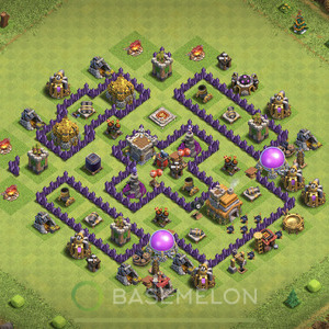 Town Hall Level 7 Trophy/Defense Base Design 2025, Anti Air, Anti 3 Stars, Layout #1351