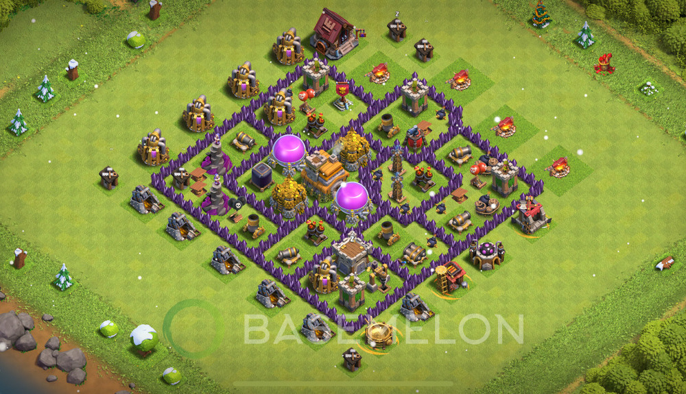 Town Hall Level 7 Farm Base Design 2025, Max Levels, Anti Everything, Layout #1377