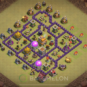 Town Hall Level 7 War Base Design 2025, Anti 2 Stars, Anti Everything, Layout #1381