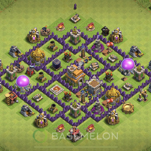 Town Hall Level 7 Farm Base Design 2025, Max Levels, Hybrid, Layout #1394