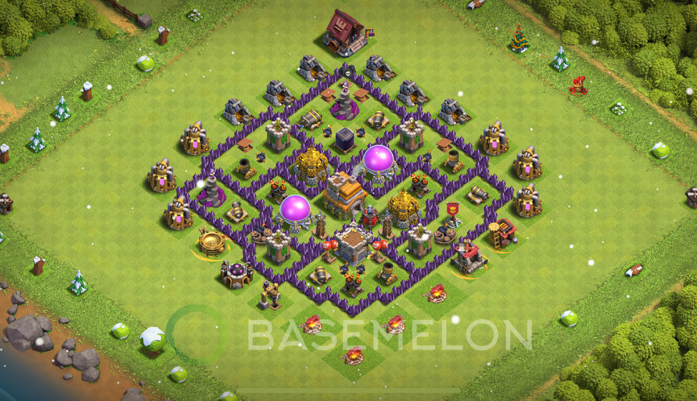 Town Hall Level 7 Farm Base Design 2025, Max Levels, Anti Everything, Layout #1402