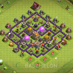Town Hall Level 7 Farm Base Design 2025, Max Levels, Anti Everything, Layout #1402