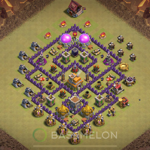 Town Hall Level 7 War Base Design 2025, Anti 2 Stars, Anti Everything, Layout #1408