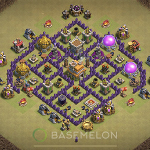 Town Hall Level 7 War Base Design 2025, Anti 3 Stars, Anti Everything, Layout #1417