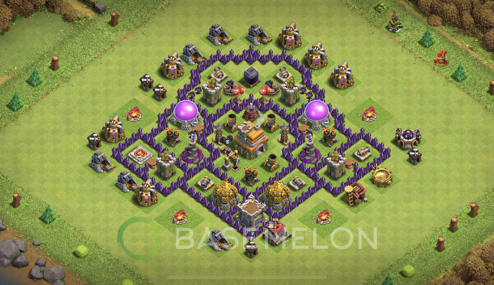 Town Hall Level 7 Farm Base Design 2025, Hybrid, Layout #1434