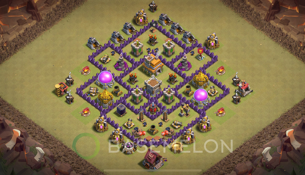 Town Hall Level 7 War Base Design 2025, Anti 3 Stars, Anti Everything, Layout #1487