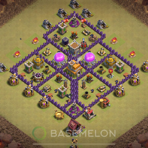 Town Hall Level 7 War Base Design 2025, Anti 2 Stars, Anti Everything, Layout #1516