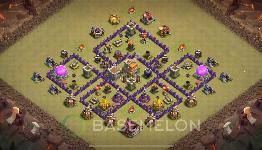 Town Hall Level 7 War Base Design 2025, Anti 3 Stars, Anti Everything, Layout #1519