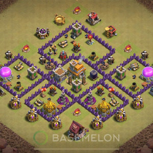 Town Hall Level 7 War Base Design 2025, Anti 3 Stars, Anti Everything, Layout #1519