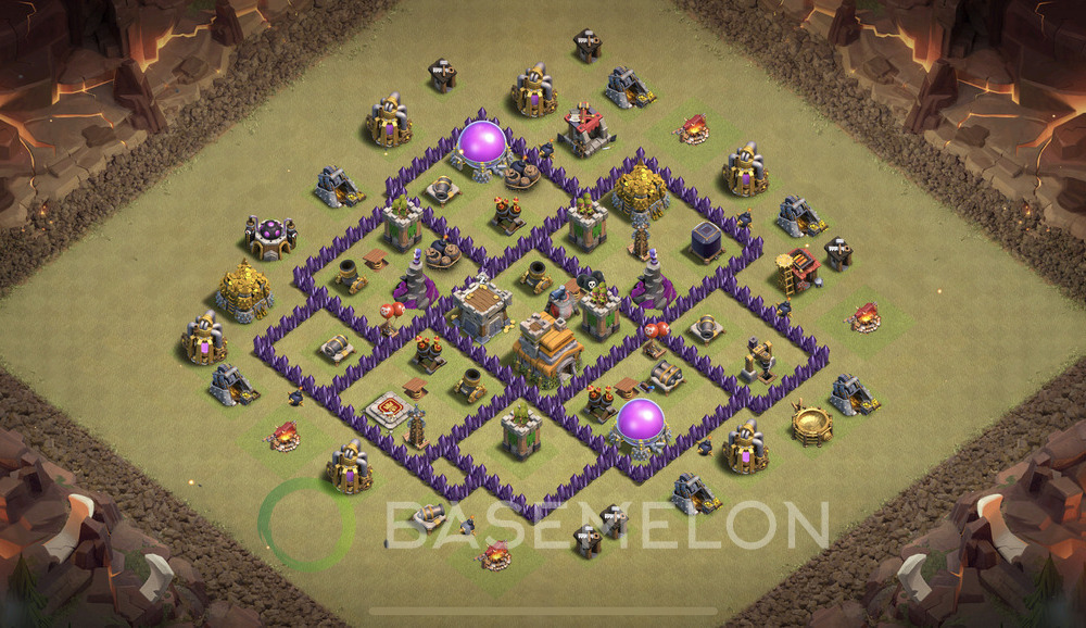 Town Hall Level 7 War Base Design 2025, Anti 2 Stars, Anti Everything, Layout #1619
