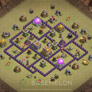 Town Hall Level 7 War Base Design 2025, Anti 2 Stars, Anti Everything, Layout #1619