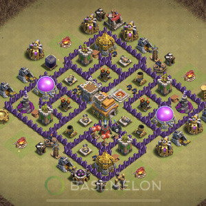 Town Hall Level 7 War Base Design, Anti 2 Stars, Anti Everything, Layout #173
