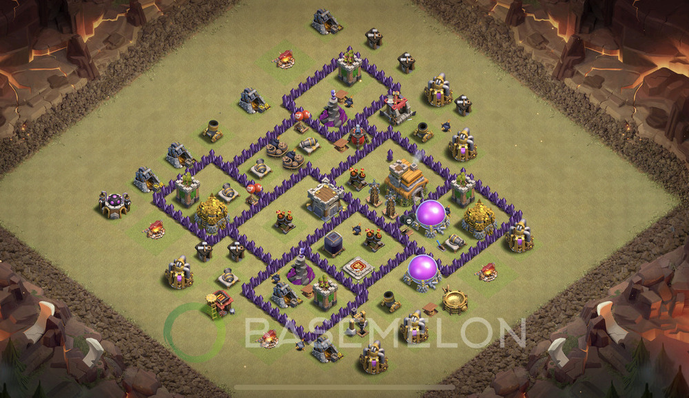 Town Hall Level 7 War Base Design 2025, Anti Everything, Layout #1810