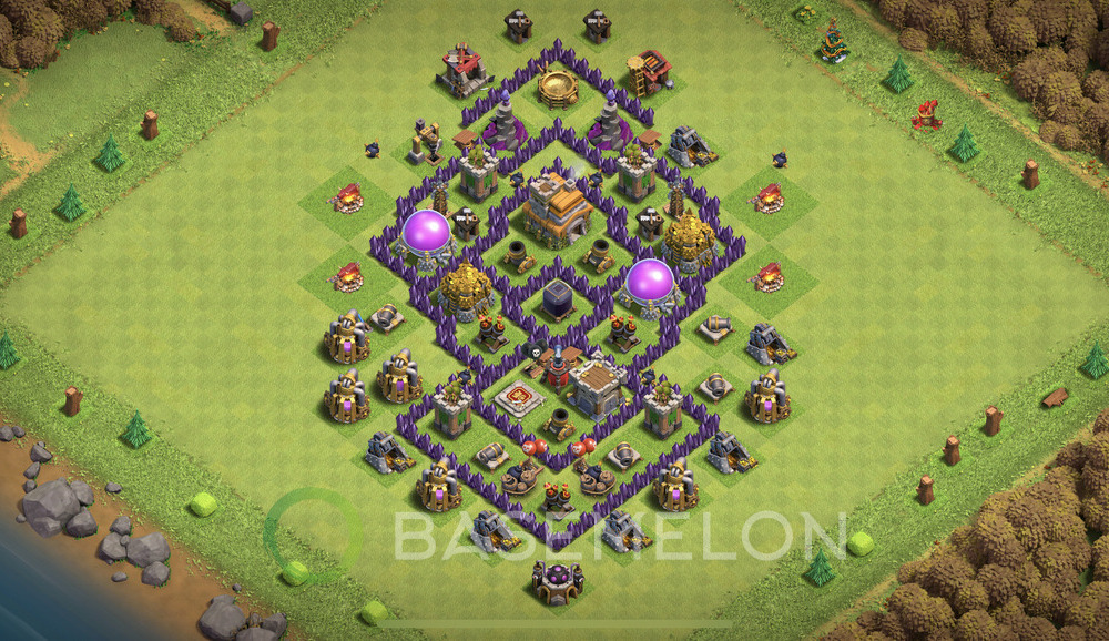 Town Hall Level 7 Farm Base Design 2025, Max Levels, Hybrid, Layout #1811