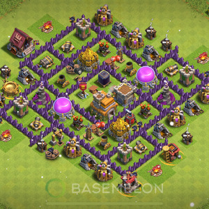 Town Hall Level 7 Trophy/Defense Base Design 2025, Anti 3 Stars, Hybrid, Layout #1818