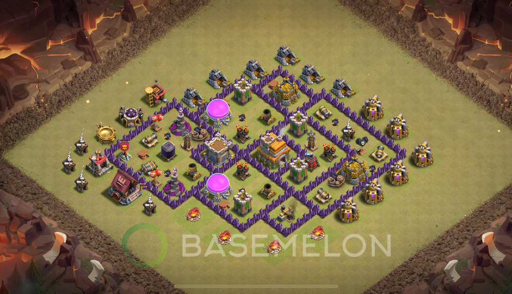 Hôtel de Ville Level 7 Guerre GDC Base  2025, Niveaux max, Hybride, Village #1862