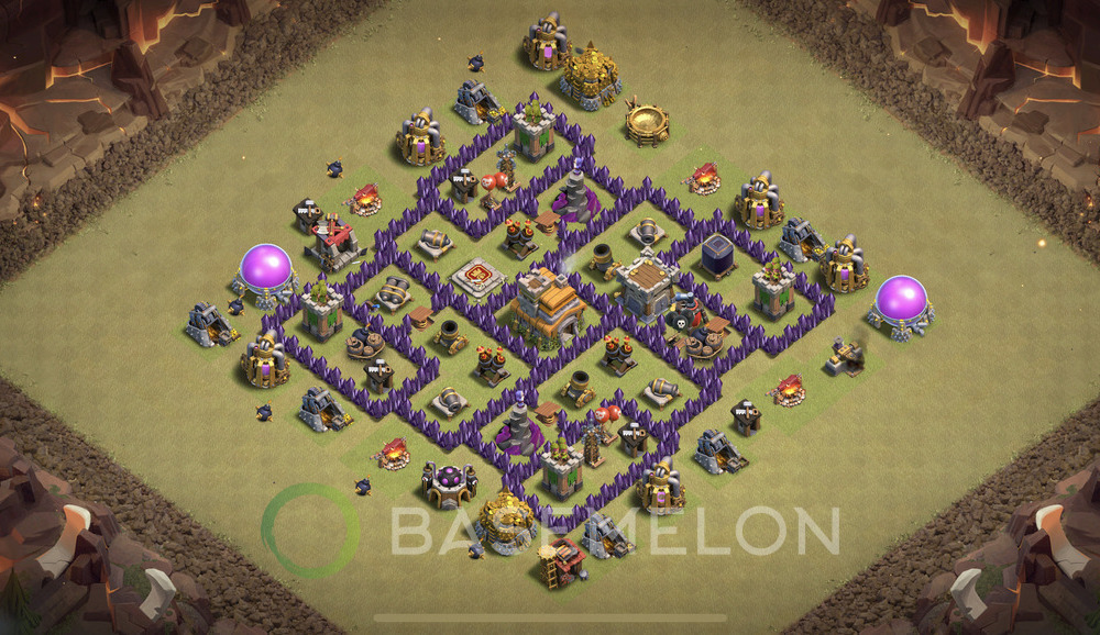 Town Hall Level 7 War Base Design 2025, Max Levels, Anti Everything, Layout #1873