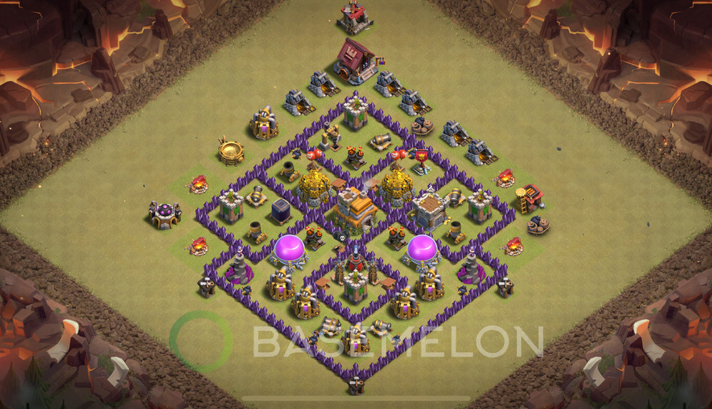 Rathaus Level 7 Krieg Base 2025, Anti 3 Sterne, Hybrid, Layout #1881