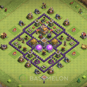 Town Hall Level 7 Farm Base Design 2025, Max Levels, Hybrid, Layout #1904
