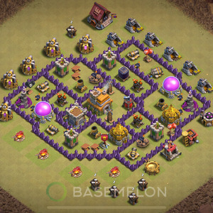 Town Hall Level 7 War Base Design 2025, Anti 3 Stars, Layout #1927