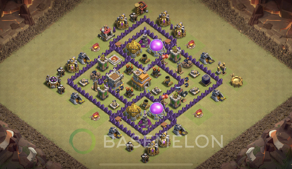 Hôtel de Ville Level 7 Guerre GDC Base  2025, Anti 3 Étoiles, Anti Tout, Village #1943