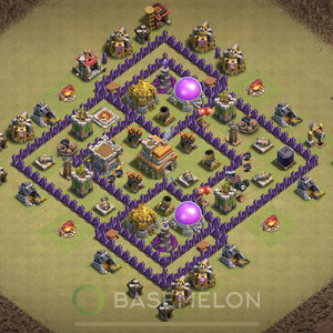 Town Hall Level 7 War Base Design 2025, Anti 3 Stars, Anti Everything, Layout #1943