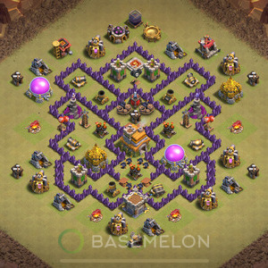Town Hall Level 7 War Base Design 2025, Max Levels, Anti Everything, Layout #1959