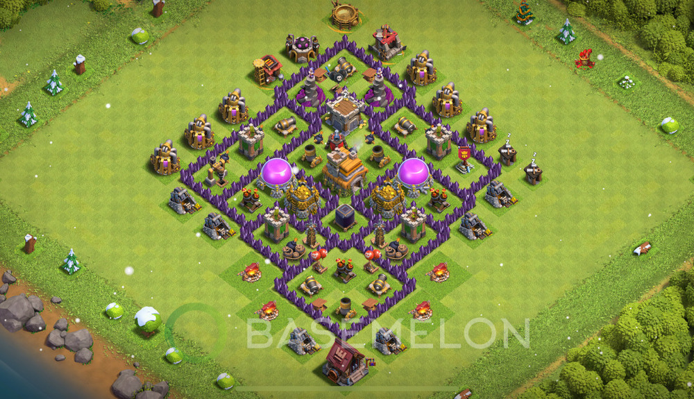 Rathaus Level 7 Farmen Base 2025, Anti 3 Sterne, Anti Alles, Layout #1980