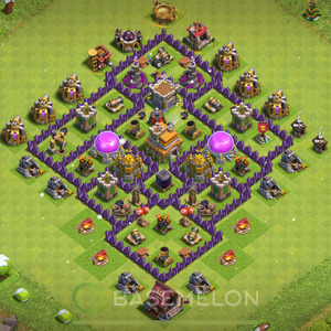 Town Hall Level 7 Farm Base Design 2025, Anti 3 Stars, Anti Everything, Layout #1980