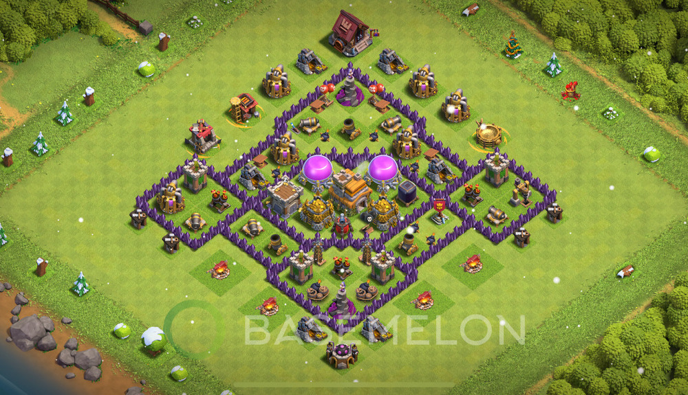 Town Hall Level 7 Farm Base Design 2025, Max Levels, Anti Everything, Layout #2012