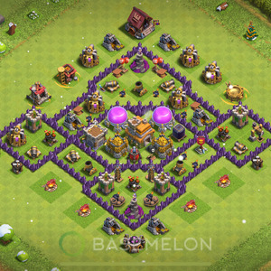 Town Hall Level 7 Farm Base Design 2025, Max Levels, Anti Everything, Layout #2012