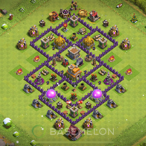 Town Hall Level 7 Trophy/Defense Base Design 2025, Max Levels, Layout #2030