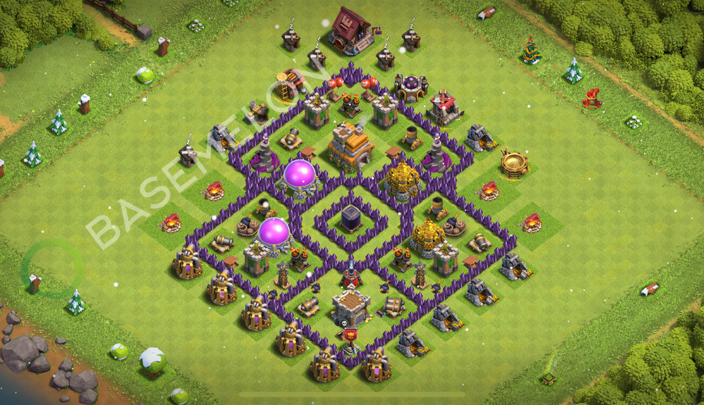 Town Hall Level 7 Farm Base Design 2025, Anti 2 Stars, Hybrid, Layout #2265