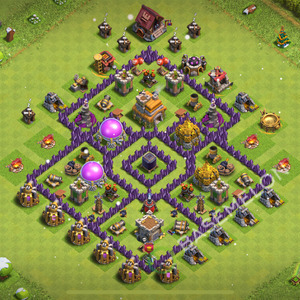 Town Hall Level 7 Farm Base Design 2025, Anti 2 Stars, Hybrid, Layout #2265