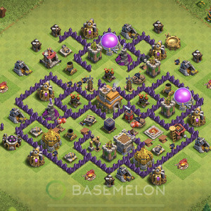 Town Hall Level 7 Trophy/Defense Base Design, Anti Everything, Layout #232