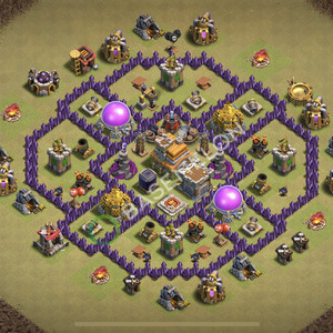 Aldea del Ayuntamiento Nivel 7 para Guerra, Anti 2 Estrellas, Anti Todo Diseño 2025, #2354