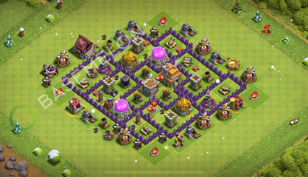 Town Hall Level 7 Trophy/Defense Base Design 2025, Anti Air, Hybrid, Layout #2373