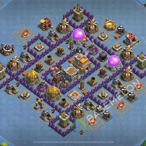 Town Hall Level 7 Farm Base Design 2025, Anti 2 Stars, Hybrid, Layout #2417