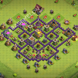 Town Hall Level 7 Trophy/Defense Base Design 2026, Anti 3 Stars, Anti Everything, Layout #2506